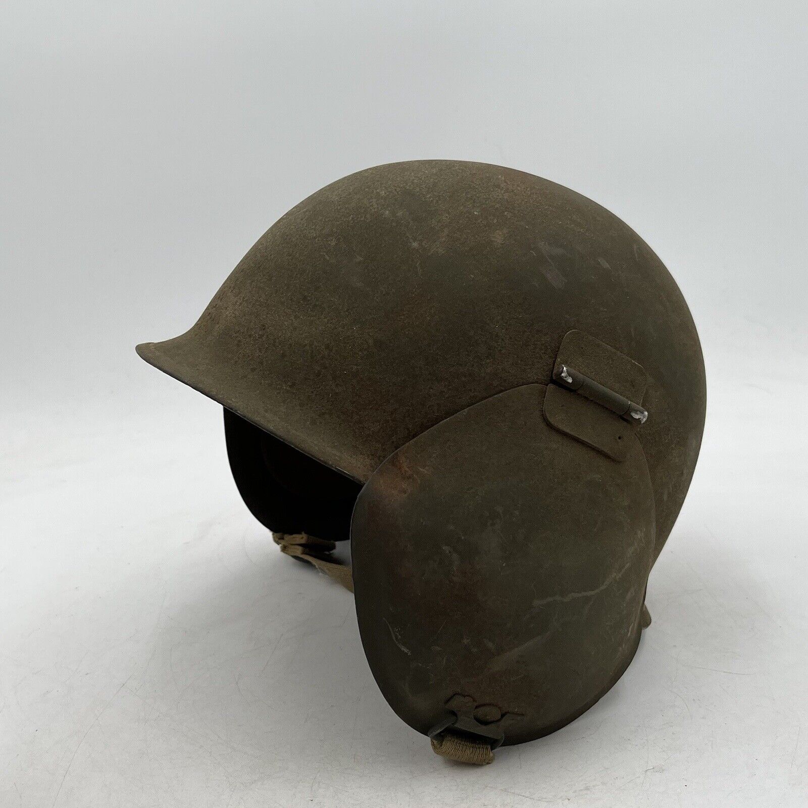 Orig WWII US Army Air Corps AAF M3 Aircrew FLAK Helmet W/ Ear Flaps Rare