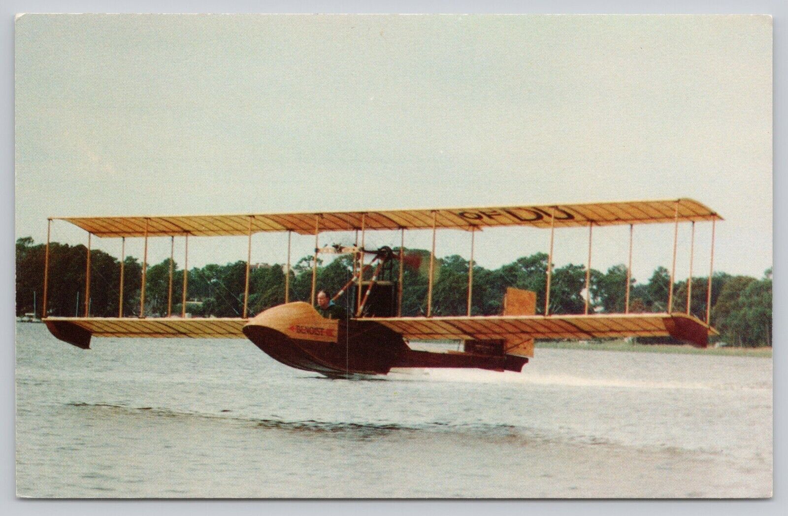 Tampa FL Florida Replica Of 1914 Benoist Airboat Airboat Line Vintage Postcard