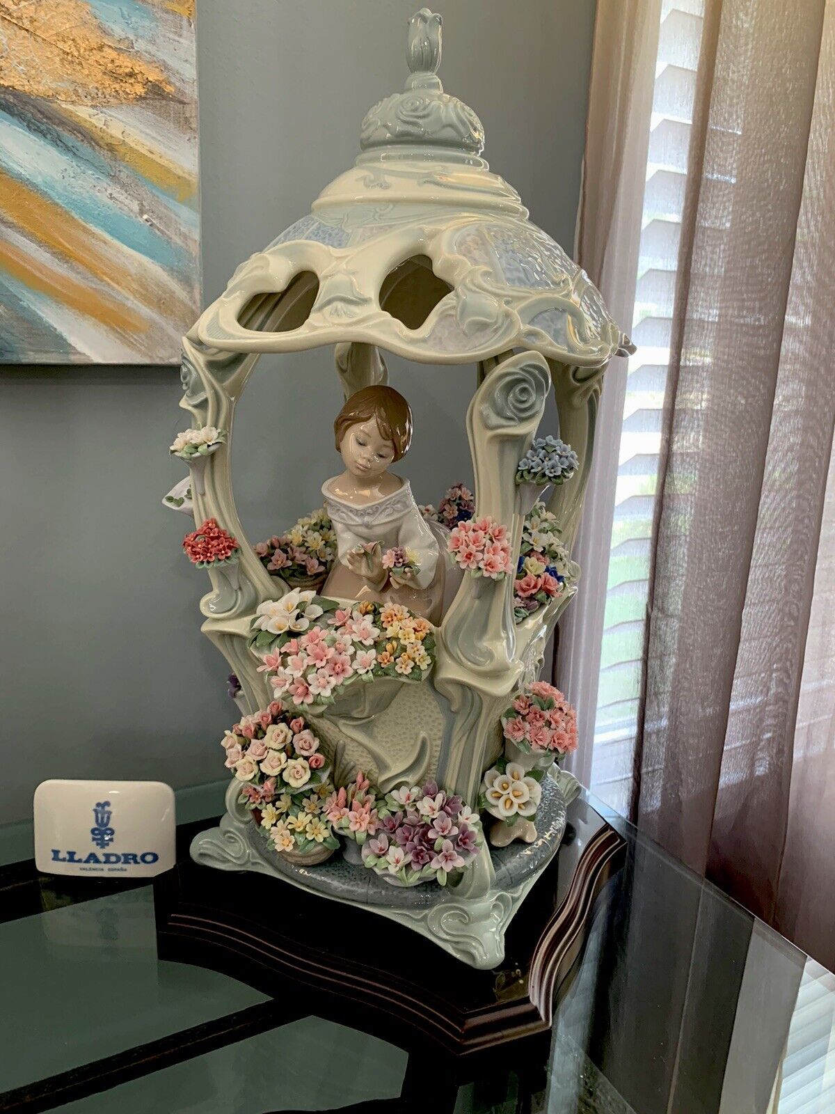 Lladro 1865 GAZEBO IN BLOOM. Beautiful Condition. Signed. Retails For $5K.