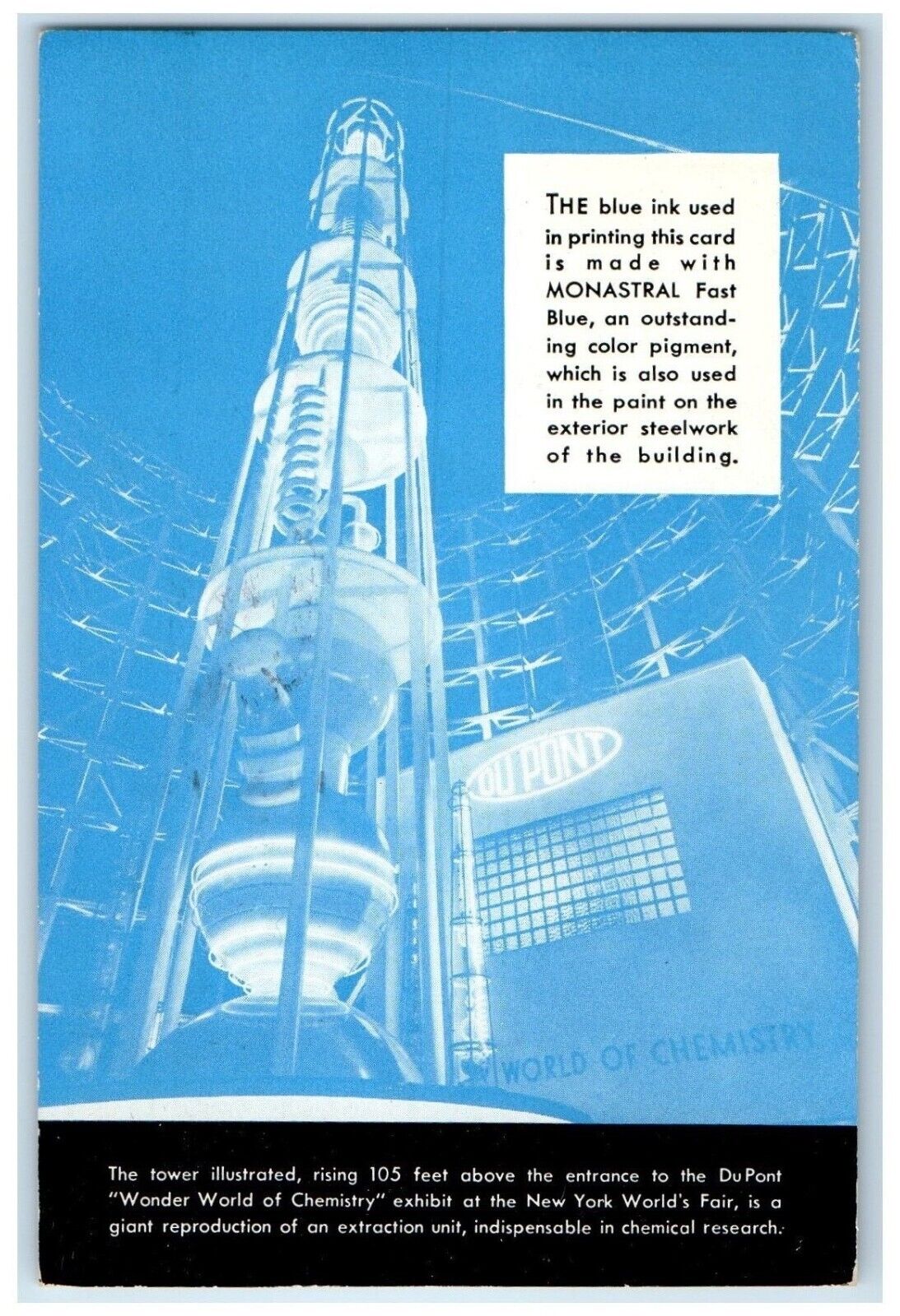 1940 New Star Blues Monastral Wonder World Chemistry Research Vintage Postcard