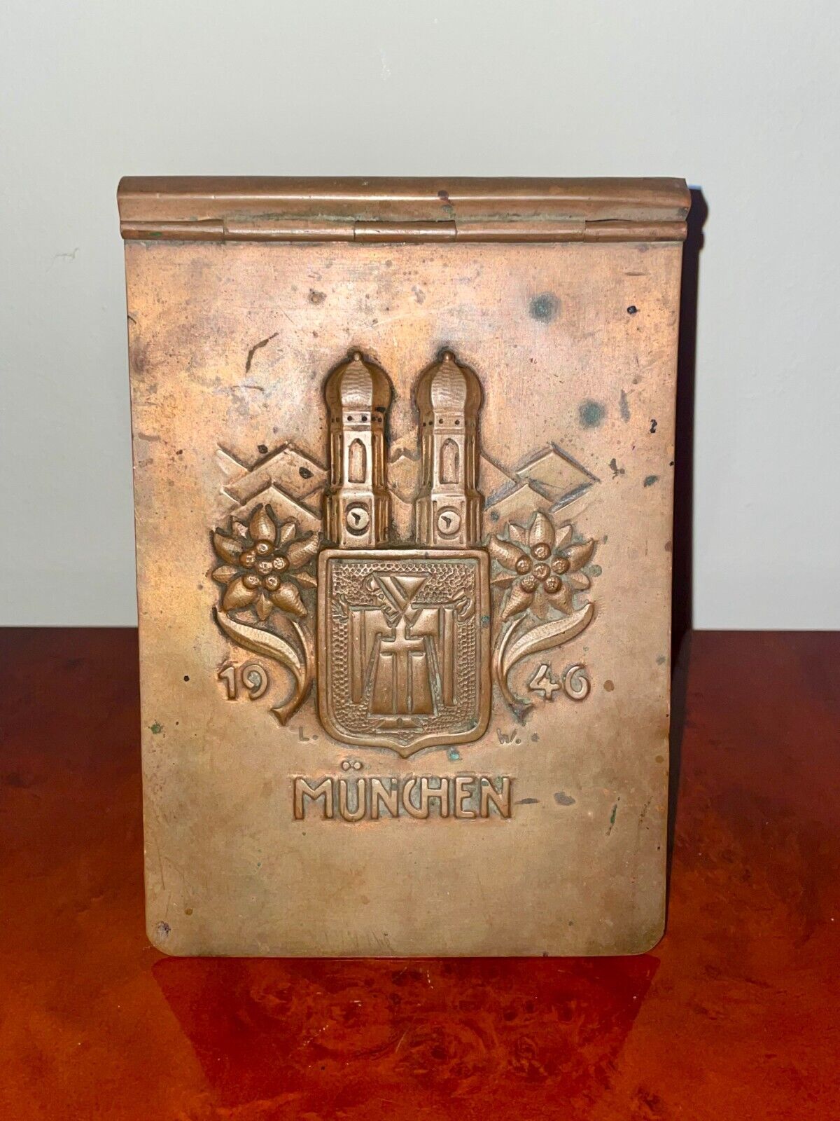 RARE Post-WWII Germany 1946 'MUNCHEN' Copper Munich German Note Pad Cover