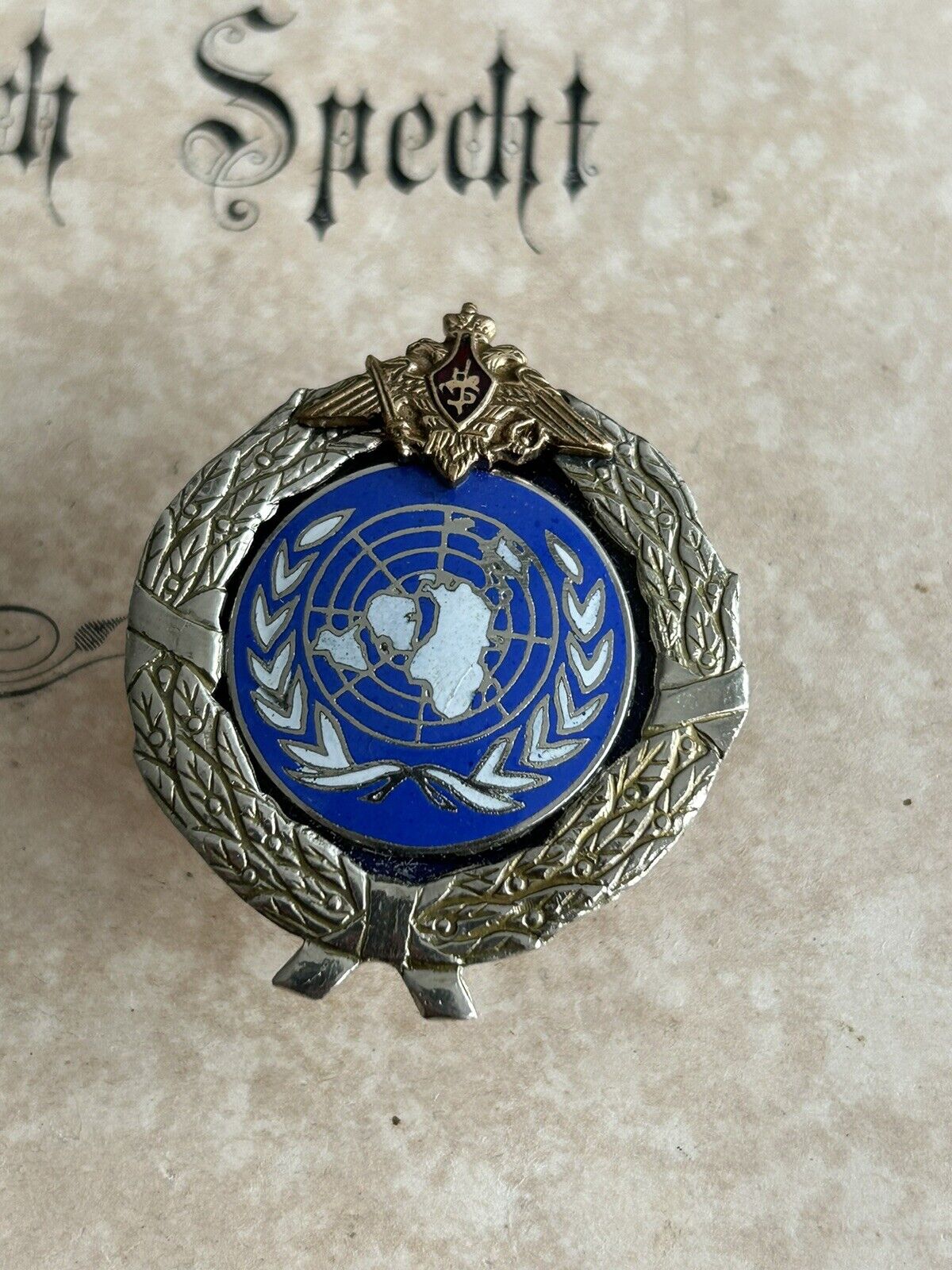 Russian federation United Nations badge
