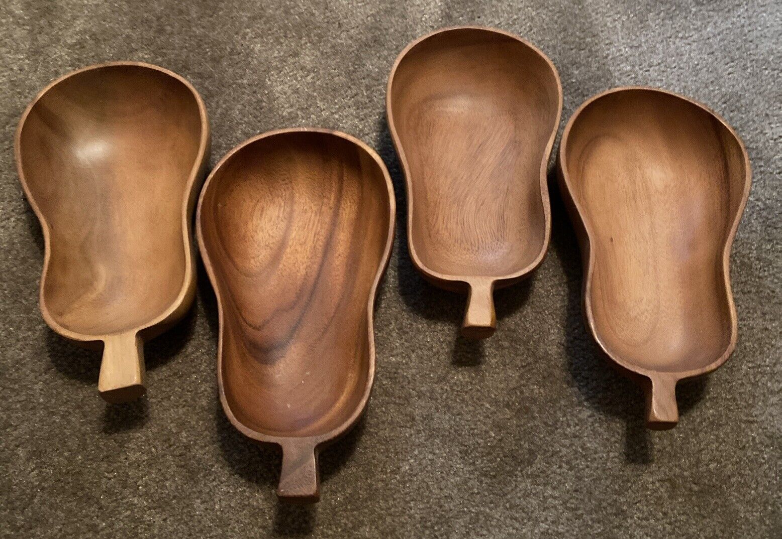 Handmade Wooden Bowls Pear Shaped From Philippines