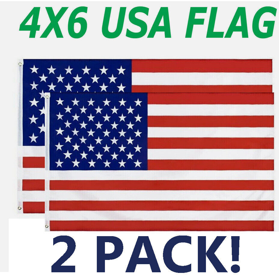 4x6 FT Feet Outdoor American Flag USA Luxury Star US w Grommets