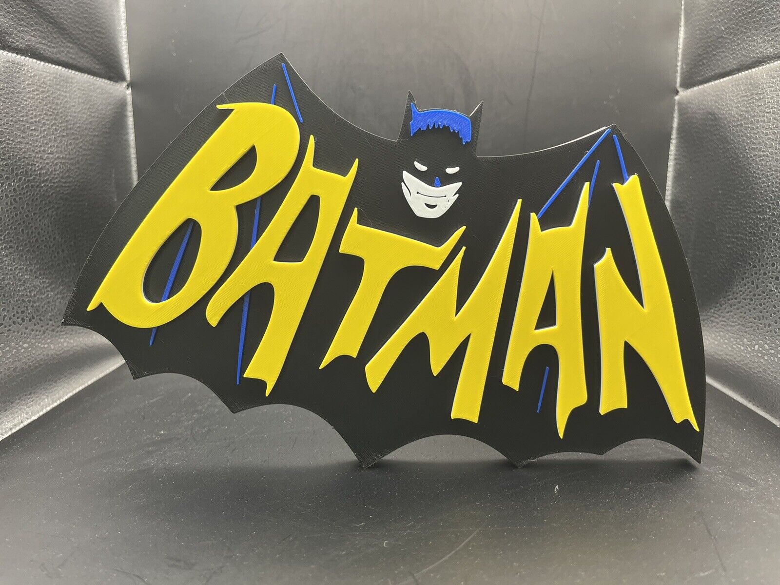 Batman 1966 Logo Sign Display | 3D Wall Desk Shelf Art