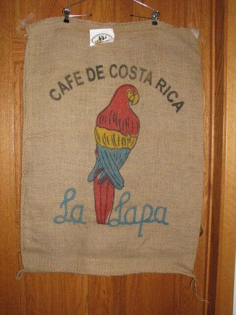 La Lapa Cafe De Costa Rica Burlap Bag Coffee Bean Parrot Approx. 40