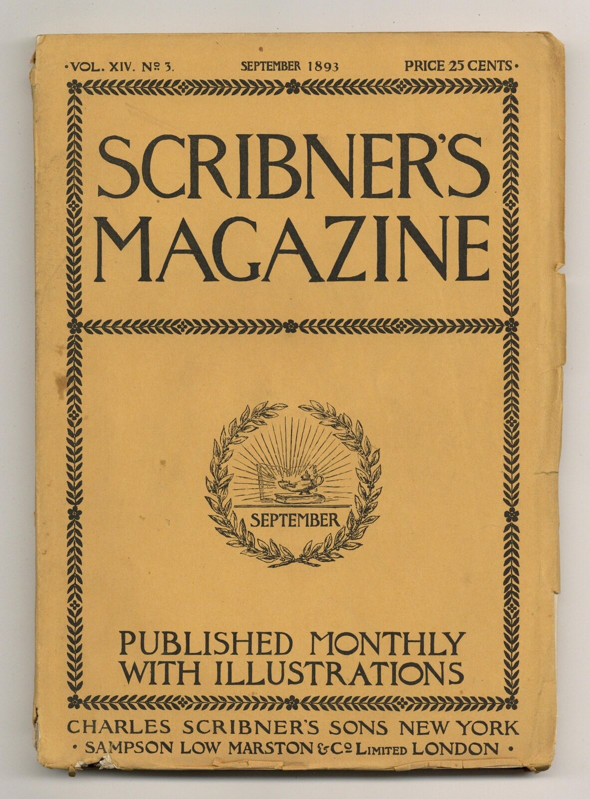 Scribner's Magazine Sep 1893 Vol. 14 #3 GD 2.0