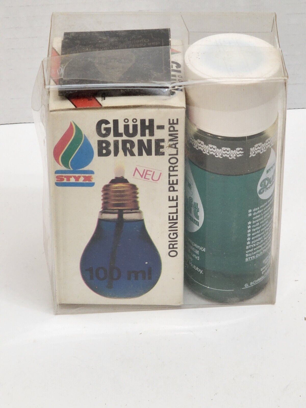 RARE GLUH-BIRNE ORIGINAL VINTAGE MID CENTURY LIGHT BULB OIL LAMP  1960'S..KBIN