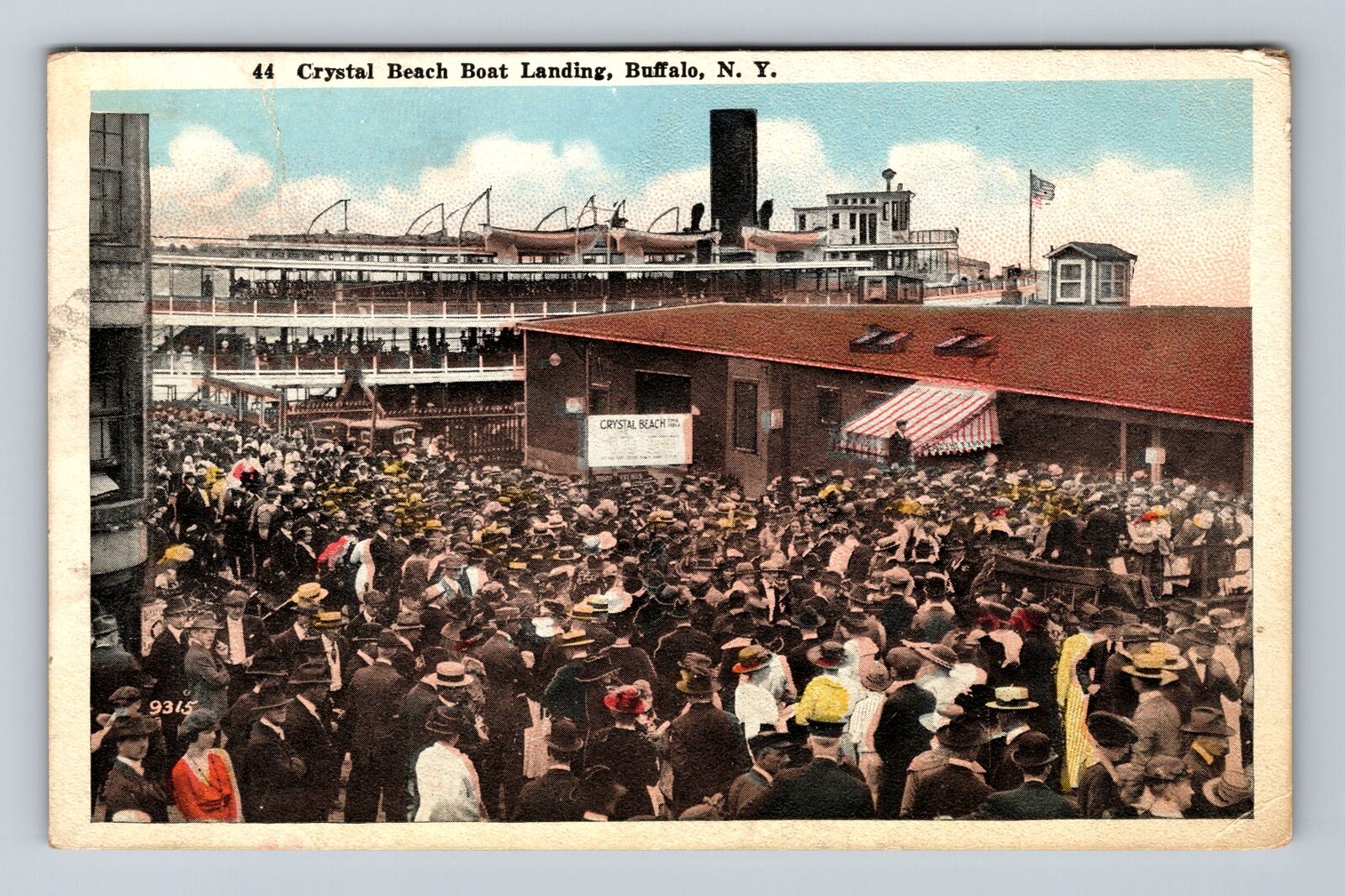 Buffalo NY-New York, Crystal Beach Boat Landing, Antique, Vintage Postcard
