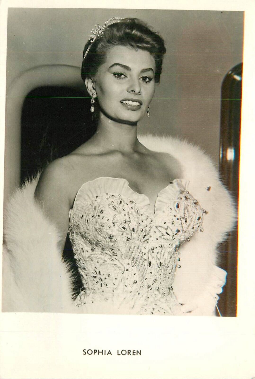Postcard Gorgeous Sexy movie star Sophia Loren 1950s RPPC 23-8431