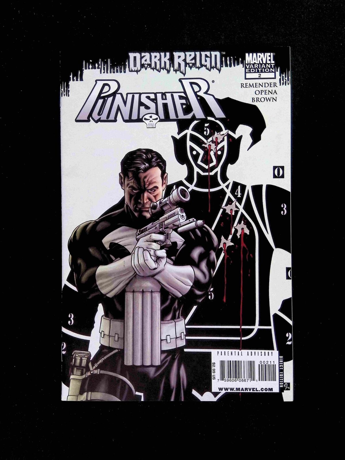 Punisher  #2B (8TH SERIES) MARVEL Comics 2009 NM  Variant Cover