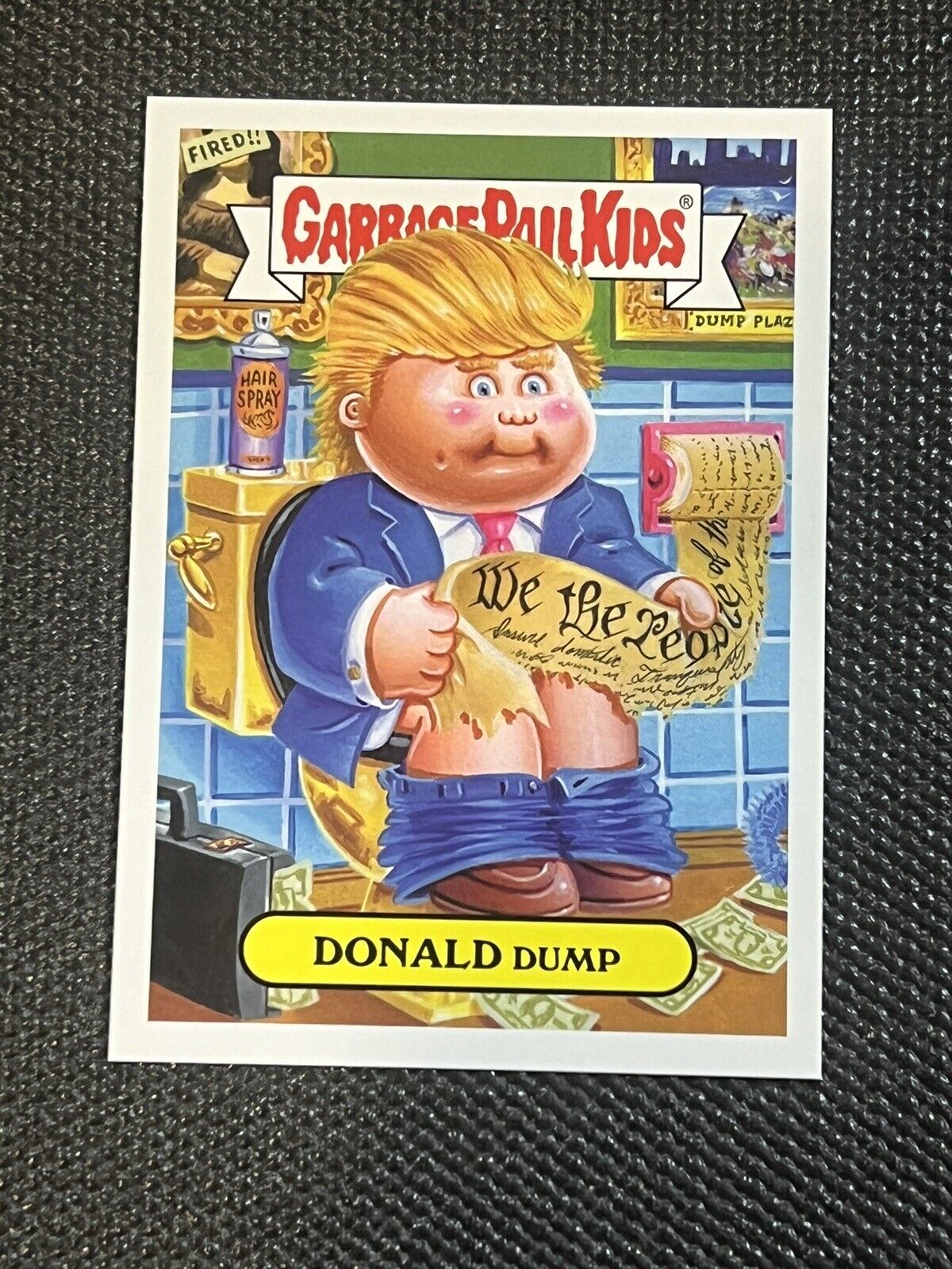 Donald Dump TRUMP 2016 Garbage Pail Kids American As Apple Pie Card 3a GPK