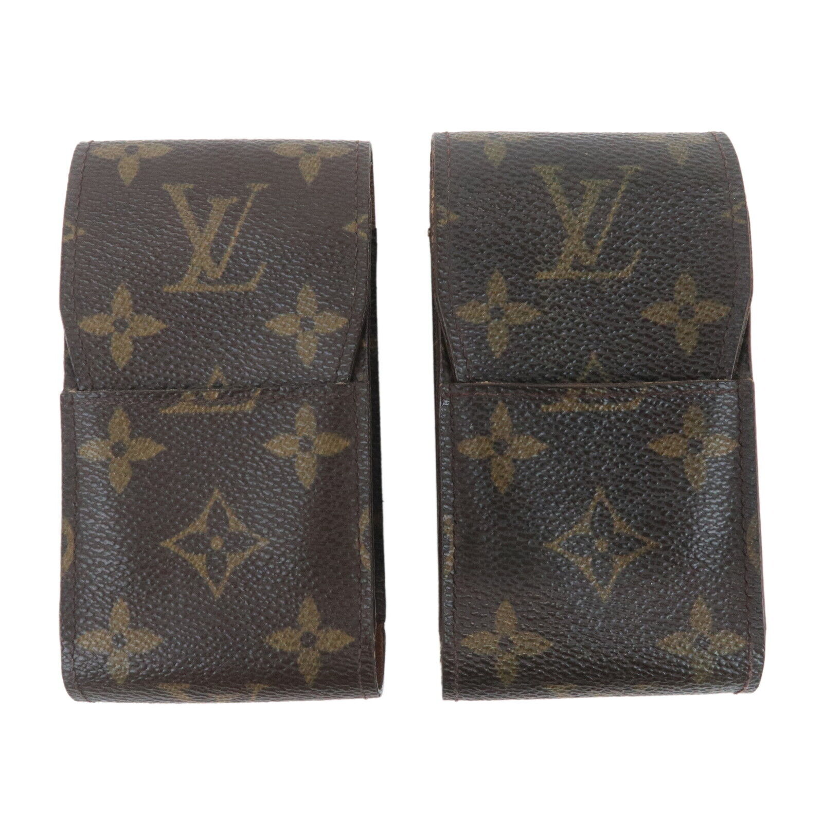 Authentic Louis Vuitton Monogram Set of 2 Etui Cigarette Case M63024 Used F/S