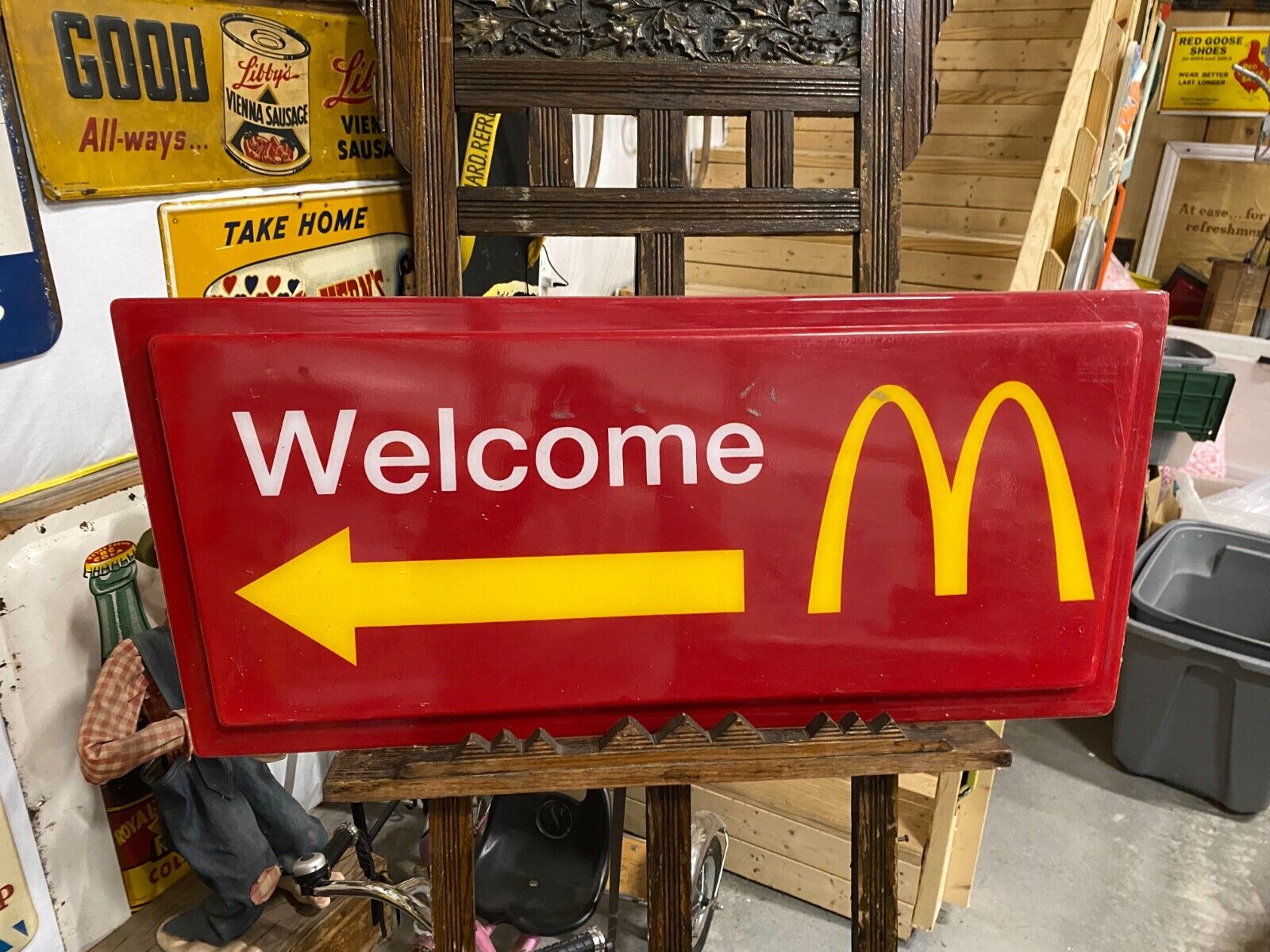 Vintage McDonald\'s Welcome Arrow Sign LEXAN 36\