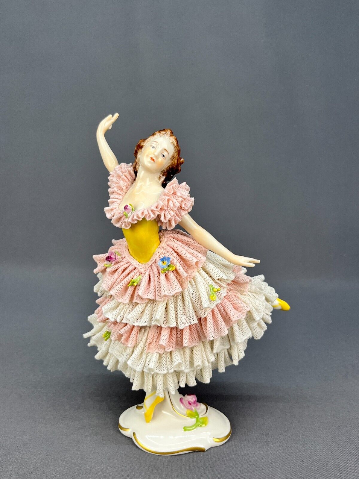 Vintage Volkstedt Dresden Lace Ballerina 8 1/2