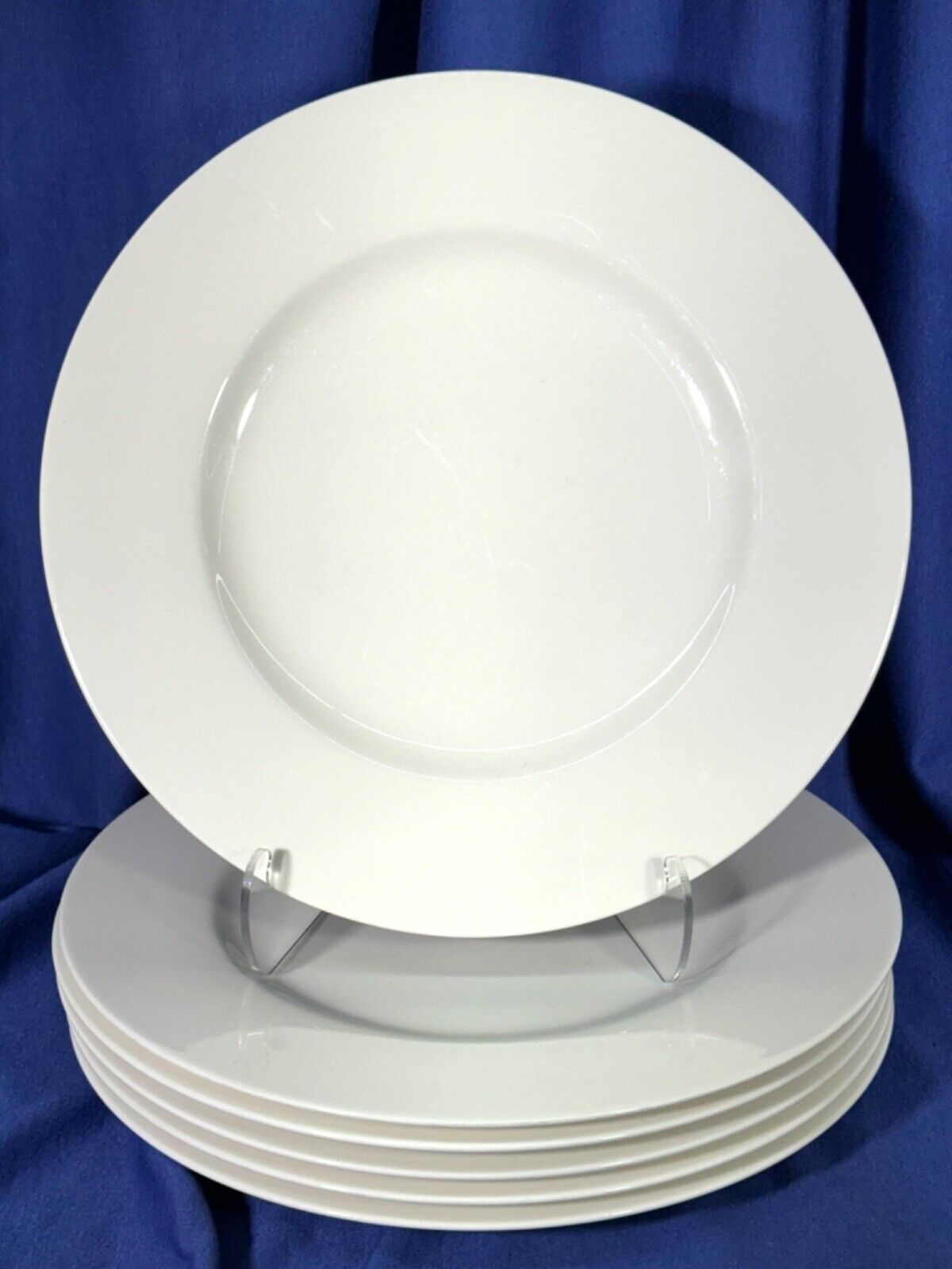 VILLEROY & BOCH Set of 6 Dinner Plates 10 5/8” White WONDERFUL WORLD Germany