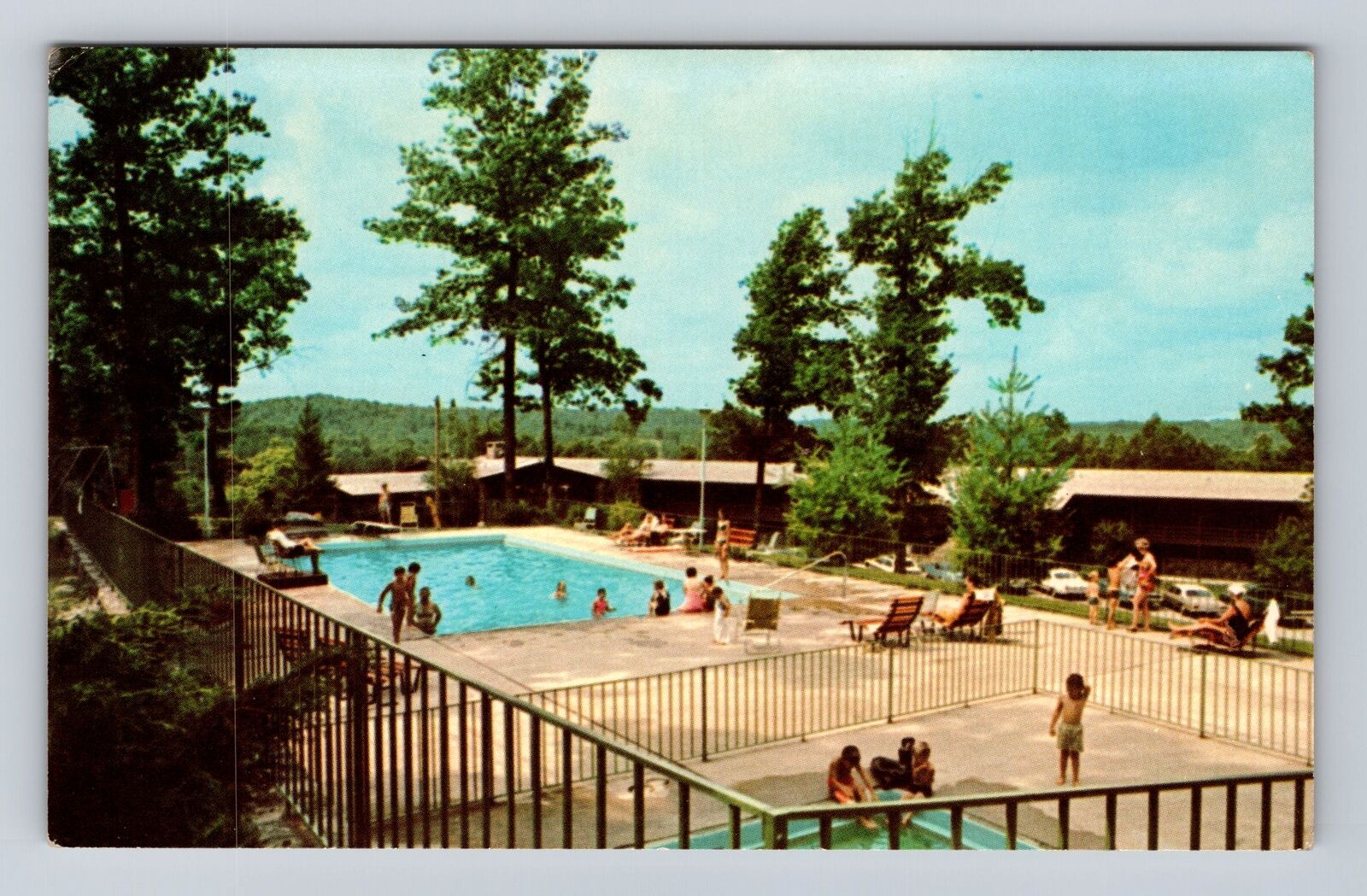 Olive Hill KY-Kentucky, Carter Cave St Resort Park Lodge Pool, Vintage Postcard