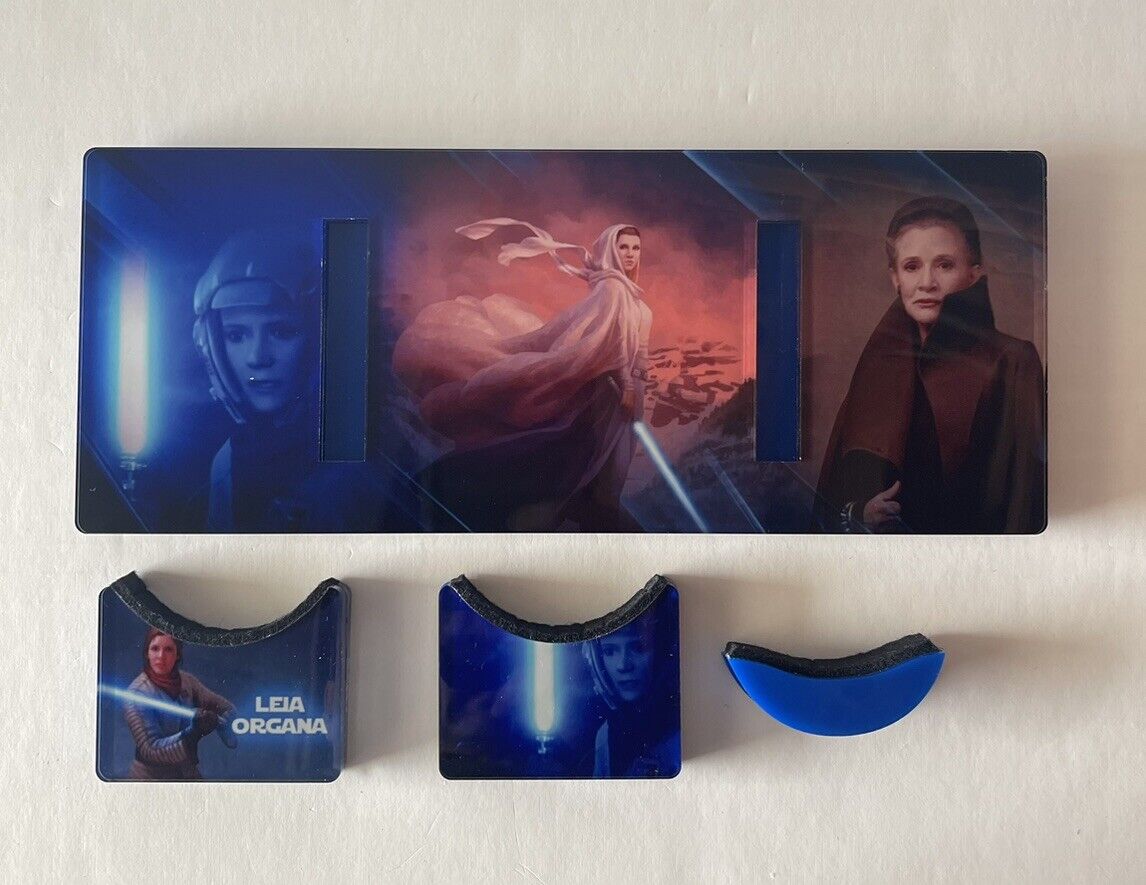 Star Wars Leia Organa Acrylic Photo Lightsaber Display Stand Custom Made