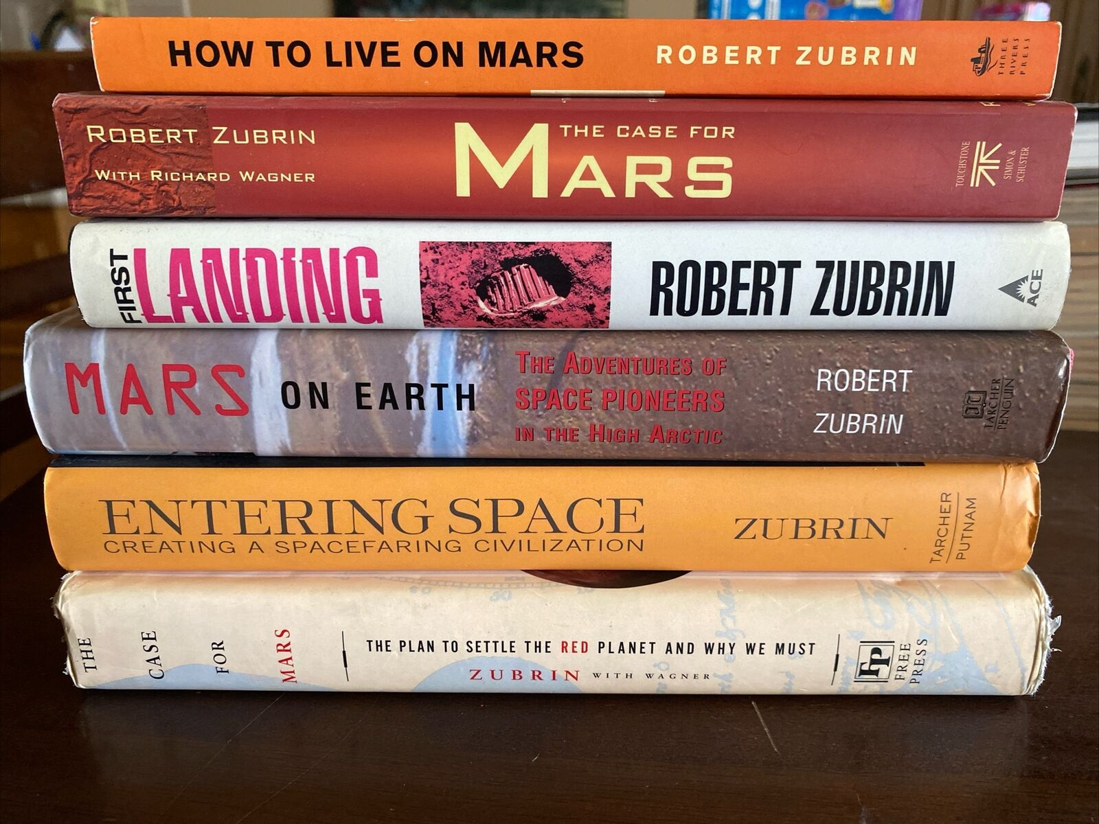ROBERT ZUBRIN Book Lot of 6-The Case For Mars-Entering Space More +One Signed+