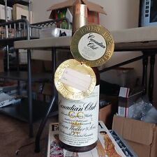 Vintage Brown Glass Canadian Club 1Gallon Liquor Bottle 1961 w Original Gift Tag picture