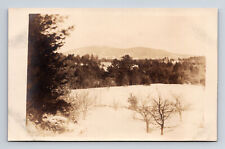RPPC Scenic Snowy Moutain View Unknown Location Real Photo Postcard picture