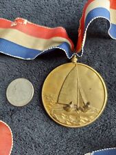Vtg 1976 Manhattan Yacht Club NY Multi-hull Sailboat Medal Medallion w Ribbon picture