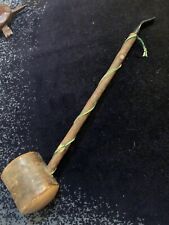 Vintage Swiss Wooden Long Smoking Pipe~Real Live Edge Bark Branch~Switzerland? picture