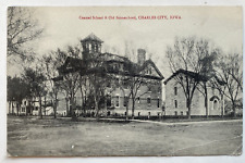 Central School & Old Stoneschool, Charles City, Iowa Postmarked  1909 picture