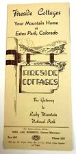 Vtg 1950s Fireside Cottages Advertising Brochure Rate Card Estes Park Colorado picture