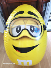 Rare 2013 Yellow M&M Blow Up Inflatable Plastic Advertisement Pool Toy LARGE 36