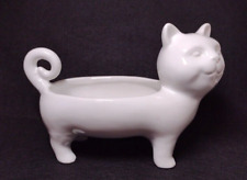Pier 1 Imports Dolomite White Cat Candy~ Crackers ~ Whatever Dish Planter Bowl picture