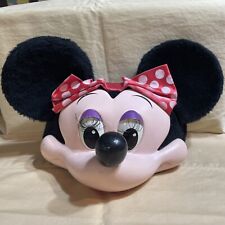 Vintage Disney Parks 90s Minnie Mouse 3D Molded Face Snapback Hat WDW Disneyland picture