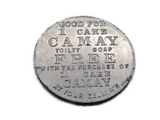 Good For 1 Cake Camay Toilet Soap Token Silver Tone picture