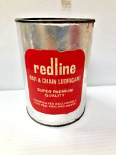 NOS--Vintage REDLINE  Bar & Chain Oil Lubricant Unopened Quart Can SUPER PREMIUM picture