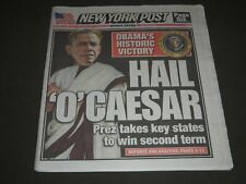 2012 NOVEMBER 7 NEW YORK POST NEWSPAPER - HAIL O'CAESAR - NP 2445 picture
