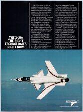 1985 Grumman Aviation Ad X-29 Experimental Aircraft Demonstrator Supersonic picture