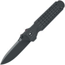 Fox Predator II Pocket Knife Black Froprene Folding N690 Black Blade 446B picture