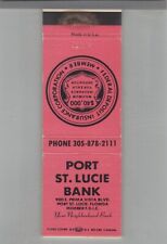 Matchbook Cover Port St. Lucie Bank Port St. Lucie, FL picture