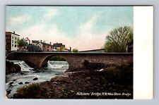 Hillsboro NH-New Hampshire, New Stone Bridge, Town View, Vintage Postcard picture