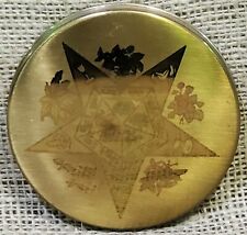 VINTAGE OES ORDER OF THE EASTERN STAR LADIES PILCHER COMPACT w/Pad & SCREEN picture