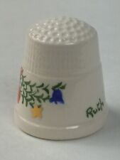 Vintage Handpainted Thimble Artist Signed Ruth Numbered 323/500 Christmas 1988 picture
