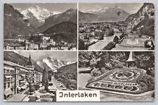 Interlaken Switzerland, Multi Scenic View, Vintage RPPC Real Photo Postcard picture