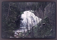 1995 Gibson Falls Yellowstone National Park Wyoming Kodak 35mm Photo Slide picture