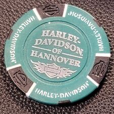 HD OF HANNOVER ~ GERMANY (Green/Black) International Harley Poker Chip picture