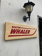 Boston Whaler Carved Wood Sign Nautical Distressed Vintage Antique Look picture