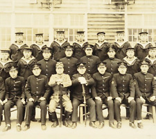 Rare 1945 Japanese Navy Photo Defense Troop Kure Hiroshima Naval District picture
