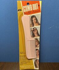 VINTAGE All American Comb Out Jr #15 1970s Hair Brush Comb Pink Made USA 70s NEW picture