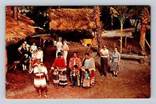Sarasota FL-Florida, Indian Village at Floridaland, Antique Vintage Postcard picture