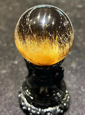 112g Top Rare Natural Rutilated gold crystal Quartz Sphere healing energy ball picture