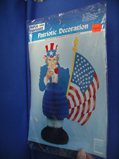 VTG honeycomb center piece UNCLE SAM July 4th Independence day Patriotic Flag picture